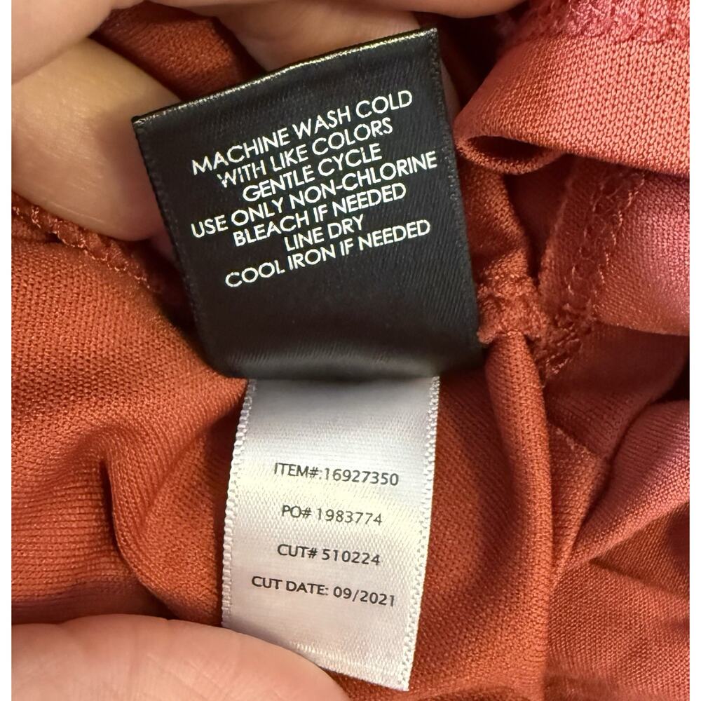 Torrid Maxi Washable rayon Drawstring Skirt red orange boho gypsy sz 2 - Picture 6 of 6